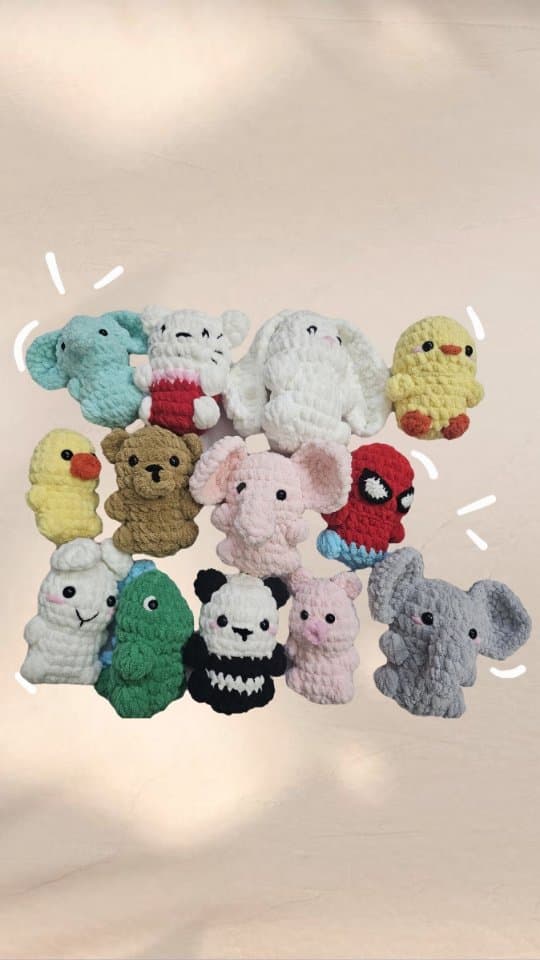 Pocket-sized crochet plush collection